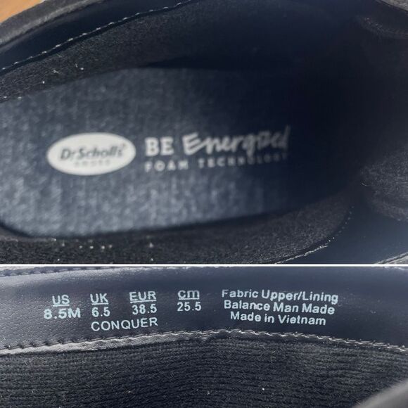 Dr. Scholl's Conquer Wedge Lug Sole Bootie Black Faux Suede Women’s Size 8.5 - Picture 11 of 13